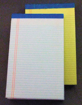 Dollhouse Miniature Legal Pad- Yellow